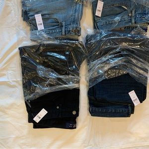 Men’s Gap Jeans and Kaki, blue, all 34 waist x 36.  $22 ea, all five for $110